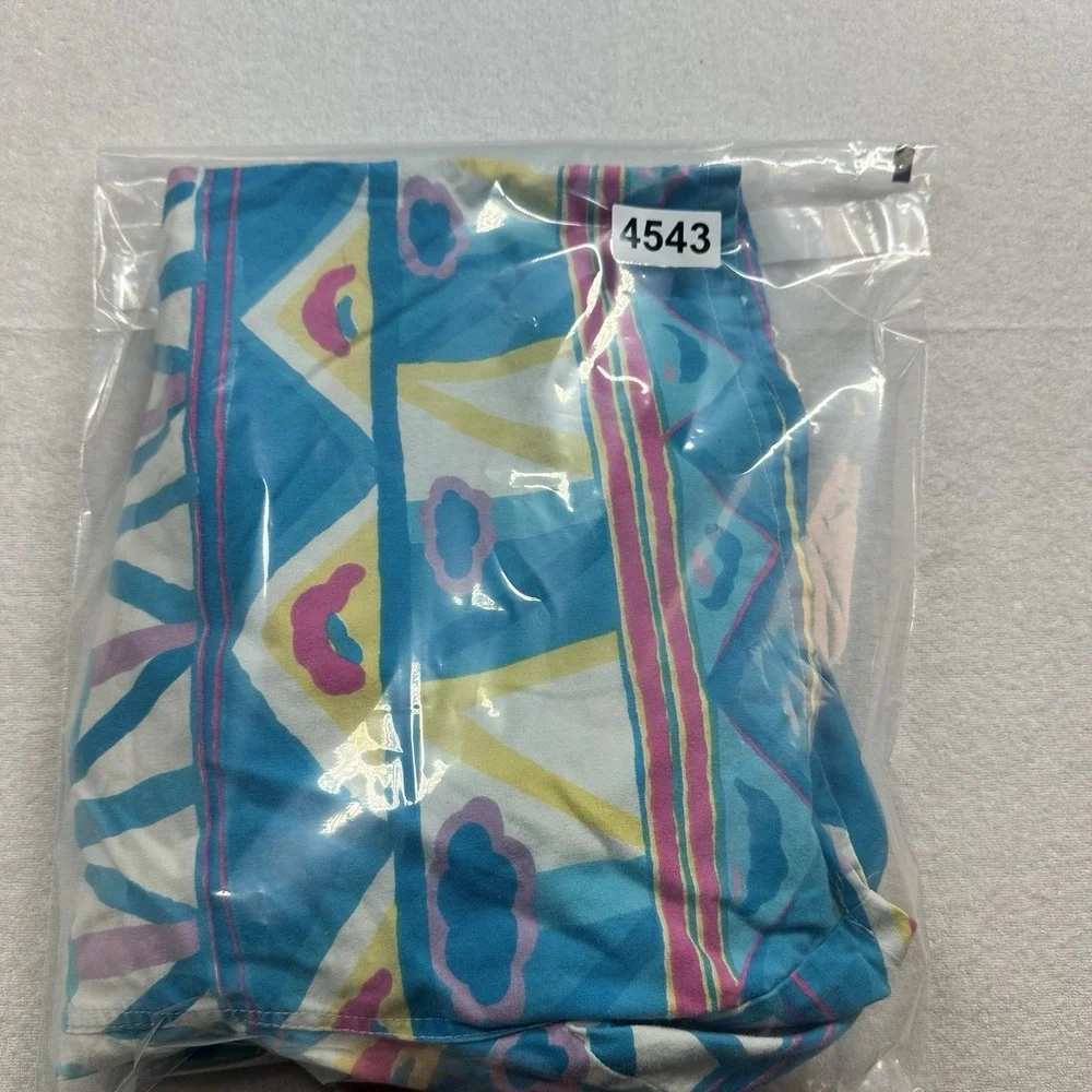 Beach Scene  Shorts Men's XL Geometric Light Blue  Cotton‎
